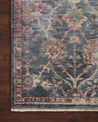 Vista 6 de Loloi Giada Collection GIA-05 - Alfombra decorativa tradicional, azul marino/multicolor, 3'-7" x 5'-7