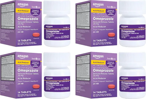 Vista 7 de Amazon Basic Care Omeprazol Comprimidos de liberación retardada de 20 mg, reductor de ácido, 14 unidades (el embalaje puede variar)