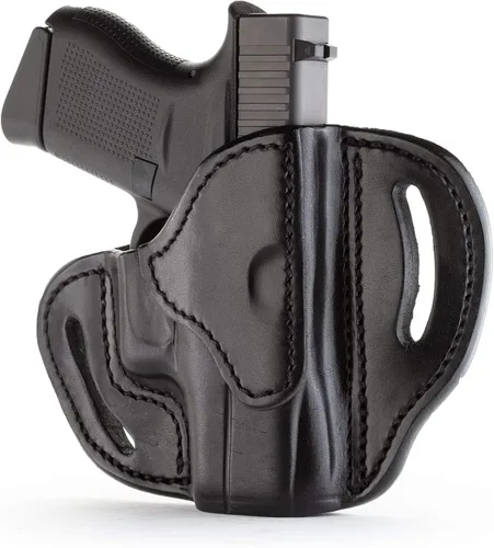 Vista 7 de 1791 Gunleather Glock 43 Funda, funda de piel para cinturón de mano derecha G43. Compatible con Glock 43 y Ruger LC9 & Ruger SR22