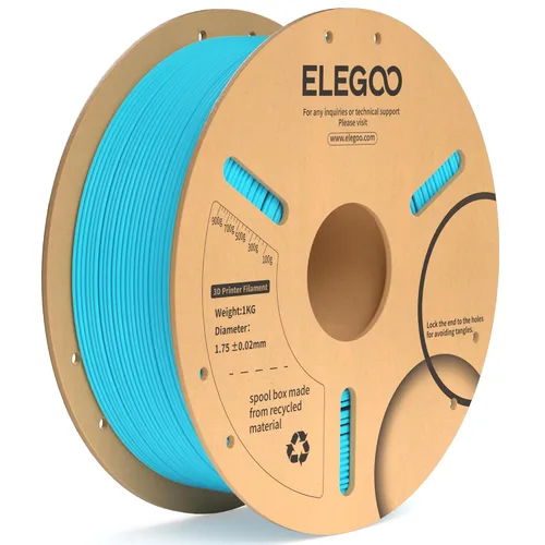 Vista 11 de ELEGOO Paquete de filamento PLA Plus negro 10KG, filamento para impresora 3D PLA+ resistente de 1.75mm precisión dimensional +/- 0.02mm, paquete