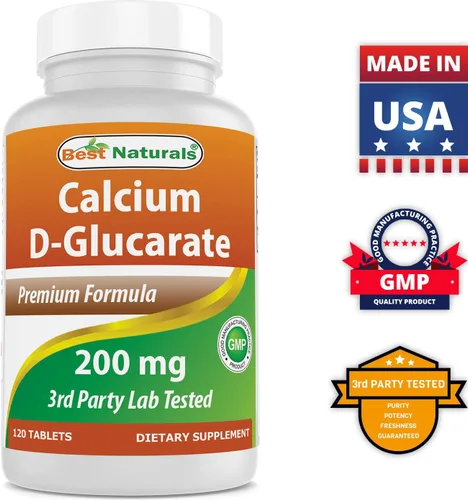 Vista 7 de Best Naturals D-glucarato de calcio 200 mg 120 comprimidos