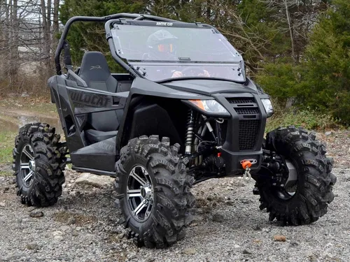 Vista 3 de SuperATV Parabrisas abatible resistente a los arañazos para Arctic Cat Wildcat Trail Sport 2015 + - Hecho de policarbonato de 1/4 de pulgada