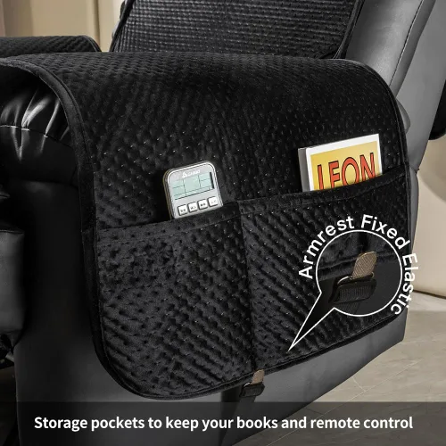 Vista 2 de STONECREST - Funda para silla reclinable, funda acolchada de terciopelo resistente al agua, se mantiene en su lugar