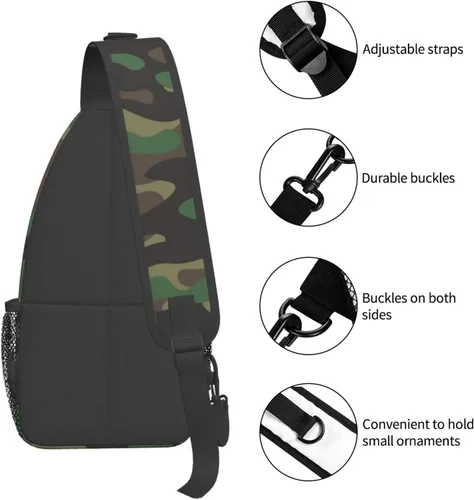Vista 4 de SURERUIM Mochila ligera para el pecho, mochila cruzada para hombres y mujeres, linda mochila para gimnasio, deportes, viajes, senderismo