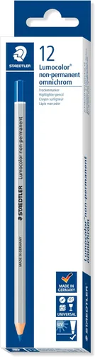 Vista 4 de STAEDTLER 108-9 Lumocolor Omnichrom - Lápiz no permanente, color negro (caja de 12)