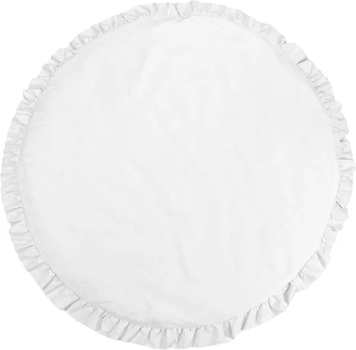 Vista 7 de ABREEZE Tapete de algodón suave, desmontable, lavable, manta de juego para niños, alfombra redonda para decoración del hogar (gris oscuro)