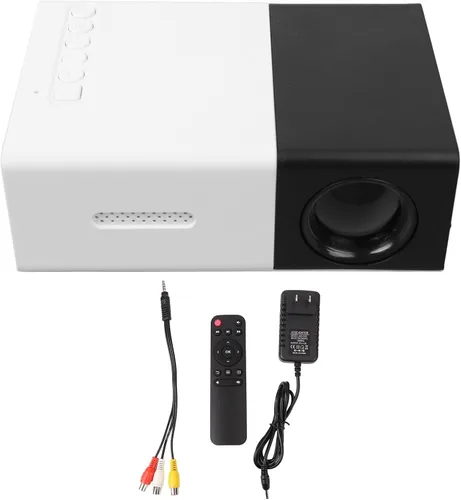Vista 7 de Proyector para niños, 1080P HD, mini proyector LED de ángulo de proyección portátil ajustable para cine en casa, pantalla grande, enchufe
