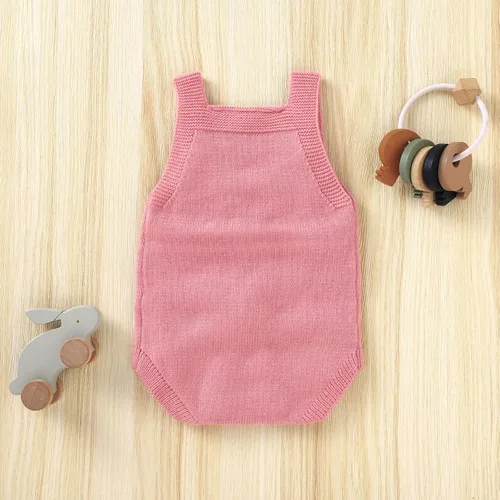 Vista 7 de JNBLDA Baby Bunny Easter Romper Sleeveless Knitted Jumpsuit Infant Bunny Baby Outfit Cute Clothes