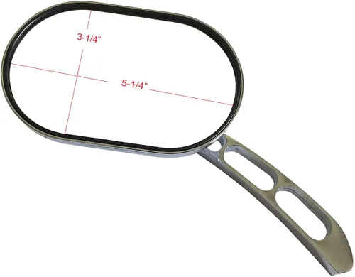 Vista 3 de 1 par de espejos cromados Magnum con cabeza ovalada para motocicleta, compatibles con Harley-Davidson Heritage Softail Classic FLSTC 2001