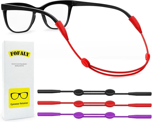 Vista 11 de 3 Correas para Gafas, Correa Ajustable Sin Cola para Gafas de Sol para Deportes, Soporte para Gafas Alrededor del Cuello, Retenedor de Cordón