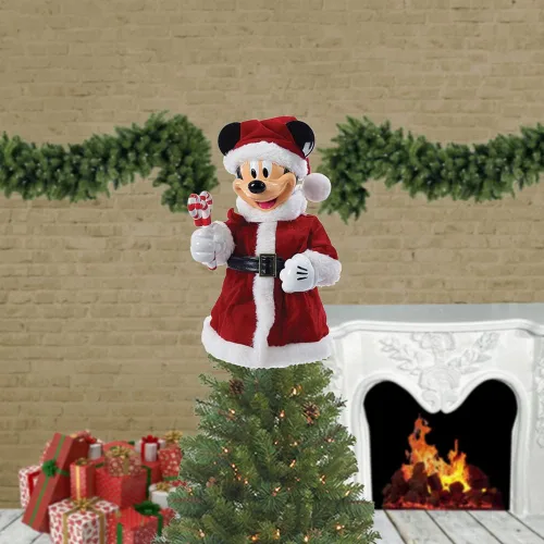 Vista 8 de Kurt Adler DN9168 punta para árbol de navidad / centro de mesa con forma de ratón Mickey de 10" con brazos flexibles