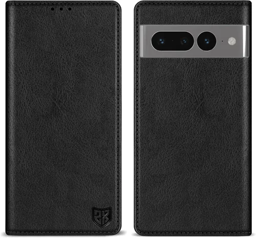 Vista 26 de ZZXX - Funda tipo cartera para Google Pixel 7, magnética fuerte de 6.3 Negro