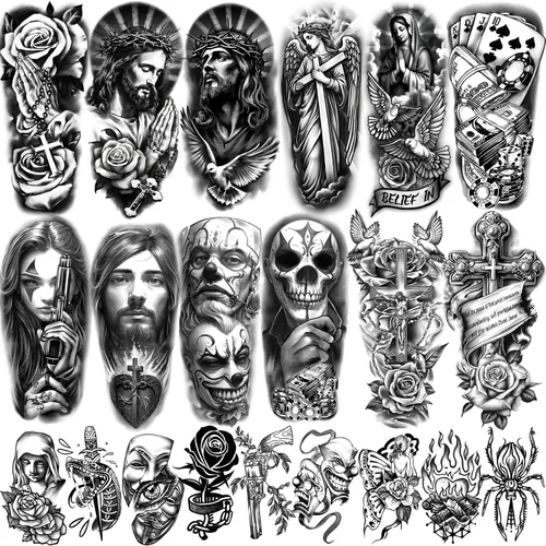 Vista 9 de 28 tatuajes faciales de pecas del 4 de julio, con purpurina, rojo, blanco, azul, bandera de Estados Unidos, estrellas, tatuajes patrióticos