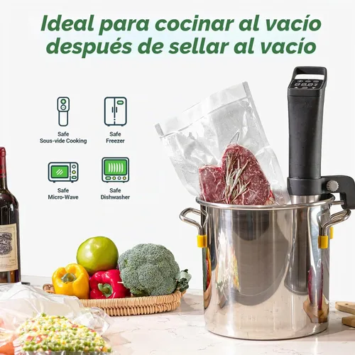 Vista 7 de [Usado] GERYON Sellador al vacío, máquina selladora al vacío para almacenamiento de alimentos con bolsas selladoras y rollo, sellador automático