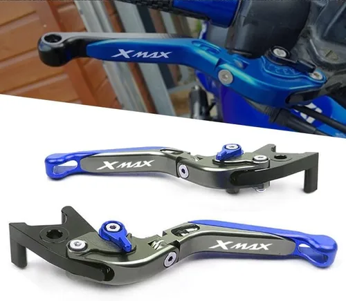 Vista 2 de TEMKIN W - Palancas de embrague de freno extensibles plegables para motocicleta Yamaha Xmax 250 125 300 400 XMAX300 X-MAX 125 250 300 400 2013-2019