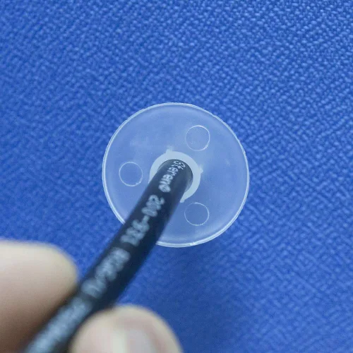 Vista 6 de Steren Buje de alimentación simple RG6 transparente - Paquete de 100