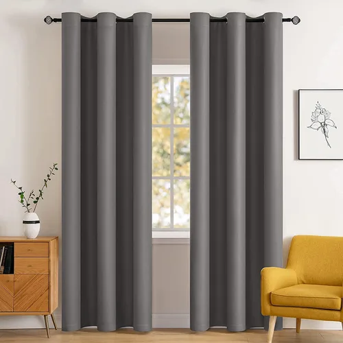 Vista 77 de MIULEE Cortinas opacas para dormitorio o sala de estar, juego de 2 paneles de cortina para ventana con aislamiento térmico y bloqueo de luz