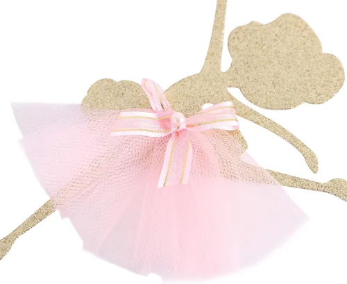 Vista 8 de Decoración para pastel de cumpleaños de ballet, bailarina, princesa bailarina, decoración de fiesta (6-9 años)