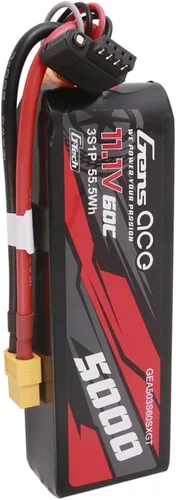 Vista 4 de Gens ace G-Tech 5000mAh 60C 11.1V 3S Batería Lipo de tamaño corto con enchufe XT60