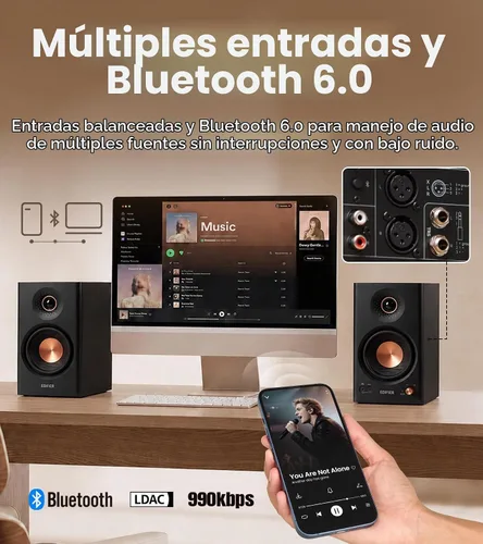 Vista 7 de Edifier MR4.5 Monitor de estudio biamplificado, altavoces de estantería RMS Negro