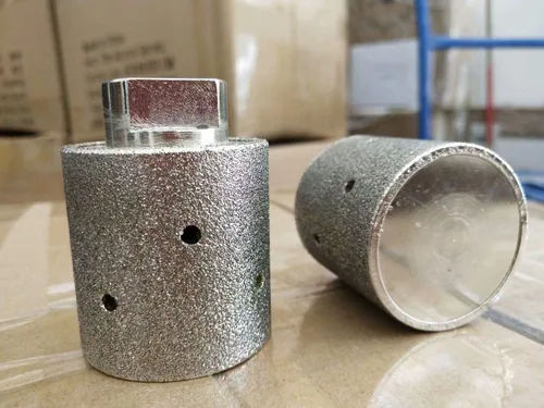Vista 2 de V40 (1-1/2 ") 1.575 in Bullnose Diamond Hand Profiler/Router Bits 2 "Diamond Zero Tolerance Grinding Drum 5" Diamond convexa blade piedra granito