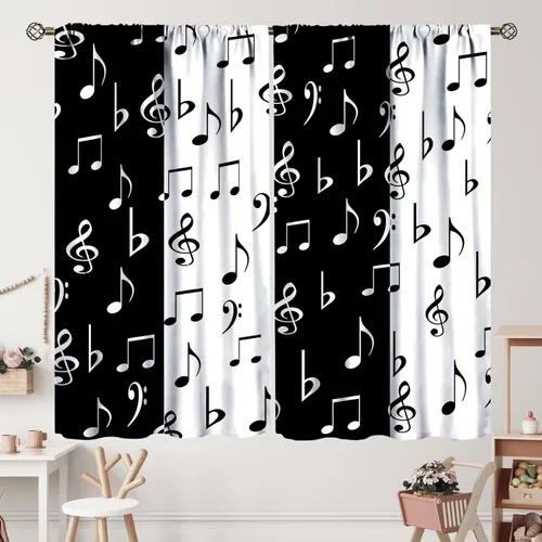 Vista 39 de Cortinas de jazz para mujer americana, estilo grunge, estilo grunge, con bolsillo para barra, para dormitorio, sala de estar, decoración