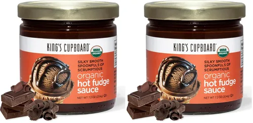 Vista 9 de King's Cupboard Salsa de chocolate agridulce, la salsa de dulce de azúcar caliente perfecta para cubrir helados y postres, llovizna de café