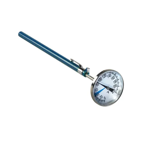 Vista 4 de Termómetro de suelo de acero inoxidable de Smart Choice Vástago de 127 mm, pantalla de dial de 1.5" fácil de leer, rango de 0-220 grados