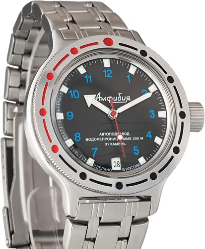 Vista 2 de VOSTOK Amphibian 420 - Reloj de pulsera militar ruso automático 420268, Casual