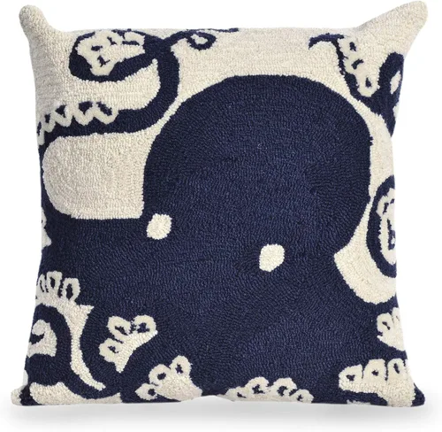 Vista 8 de Liora Manne Decorativo, insertos y fundas Ahoy azul marino, cojines de 18 x 18 pulgadas