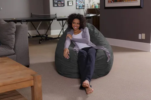 Vista 2 de Sofa Sack Puf – Felpa, ultrasuave, de espuma viscoelástica, con funda de microgamuza, muebles rellenos de espuma y accesorios rellenos de espuma