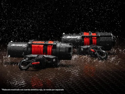 Vista 7 de SuperATV Black Ops - Kit de cabrestante de 2500 libras para UTV/ATV Incluye cuerda sintética de 50 pies Cabrestante de 12 voltios Motor de 1