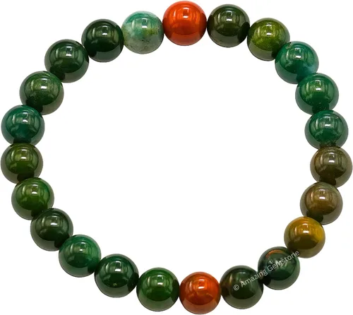 Vista 630 de Amazing Gemstone Crystal Bracelet for Women Men's Gifts - Protection Healing Crystal Bracelet - 8mm Gemstone Beaded Stretchable Bracelet Pulseras