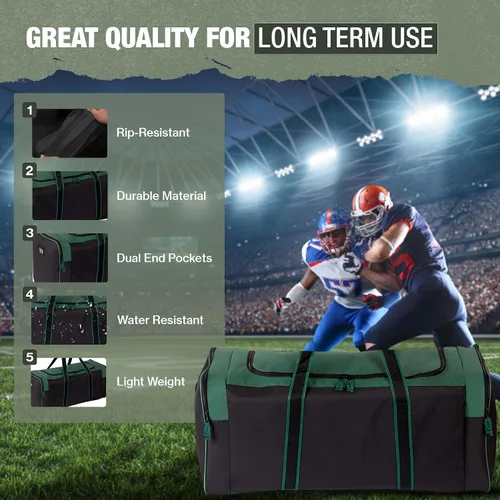 Vista 8 de Jetstream Bolsa de viaje resistente con múltiples bolsillos y duradera, para gimnasio, para viajes, talla única
