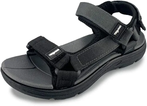 Vista 2 de TISGOTAN Sandalias de verano para niños, sandalias de senderismo con correas ajustables para niños pequeños y grandes