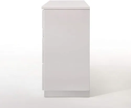 Vista 5 de Acme Cómoda clásica de madera de 63 pulgadas de largo con 6 cajones y 2 cajones ocultos para joyas, organizador de almacenamiento para dormitorio