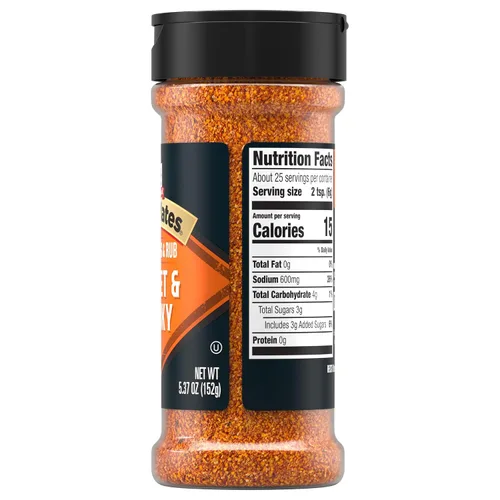 Vista 13 de McCormick Grill Mates Sweet & Smoky Rub, 5.37 oz
