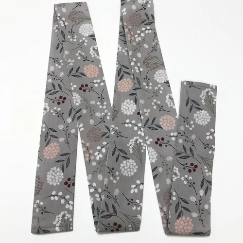 Vista 2 de LONG LENGTH, Slip on, handmade Lamp Cord Cover - Multi spring florals on grey background, fabric cover, Electrical Cord Cover, Hide a cord, cable