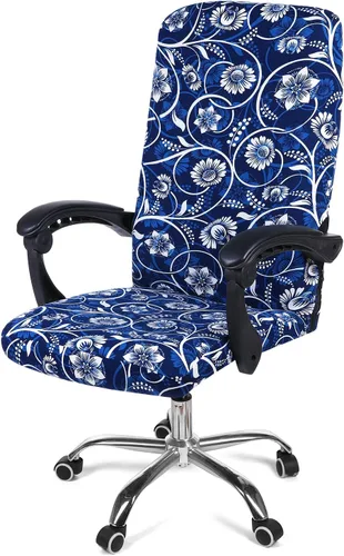 Vista 76 de Smiry fundas elásticas estampadas para silla de oficina de computadora, fundas universales para sillas giratorias de escritorio, extraíbles