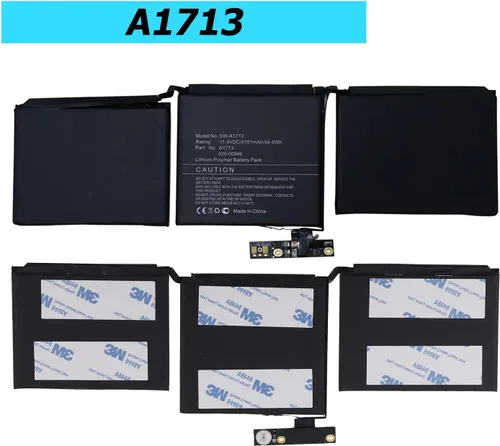 Vista 2 de A1713 - Batería de repuesto de 54.5 Wh compatible con MacBook Pro de 13 pulgadas A1708 a finales de 2016 mediados de 2017 EMC 2978 EMC 3164 MPXQ2LL/A