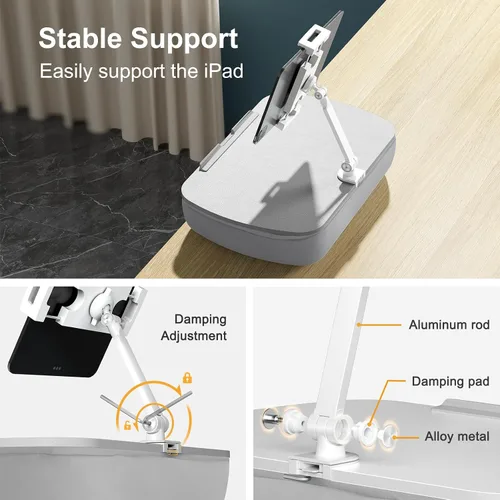 Vista 5 de ERGONOV Almohada de frijoles para regazo acogedora Kindle con soporte ajustable para brazo, soporte de tableta de 360°, se adapta a Kindle