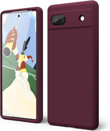 Vista 47 de oakxco para Google Pixel 6A Funda de teléfono de silicona líquida, diseño estético lindo y delgado para mujer y niña, cubierta de gel suave, lisa