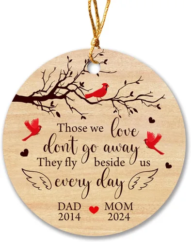 Vista 18 de Adorno de Navidad conmemorativo personalizado para mascotas, perros y gatos, A Piece of My Heart is at Rainbow Bridge, adorno de Navidad con nombre