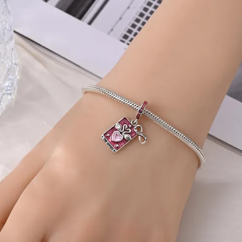 Vista 20 de KUNSIR Los abalorios se adaptan a pulseras Pandora para mujer, plata de ley 925, cuentas colgantes de joyería para niñas, dijes de feliz cumpleaños