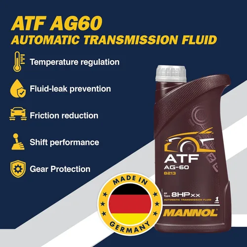 Vista 3 de Mannol ATF AG60 MN8213-1, líquido de transmisión de 8 velocidades, ATF sintético completo, líquido de caja de cambios para cajas de cambios