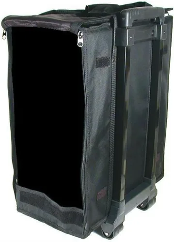 Vista 2 de Caja de exhibición grande de la joyería caso de transporte negro con ruedas