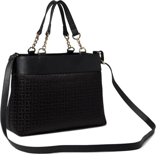 Vista 2 de Tommy Hilfiger Camilla II - Bolso convertible con monograma cuadrado jacquard