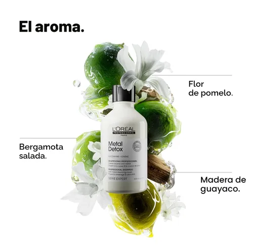 Vista 5 de L'Oréal Professionnel Paris Metal Detox Shampoo - Sulfate-Free Anti-Breakage Shampoo For Damaged or Color-Treated Hair, Detoxifies, Prevents Damage