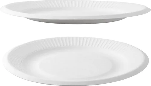 Vista 2 de Spa Stix Plato de papel desechable de 6 pulgadas, paquete de 100 unidades (placa de papel SS 6-100), color blanco