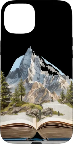 Vista 9 de Funda de lectura para iPhone 12 Pro Max Book Mountain Nature Bookworm Reader Hiker